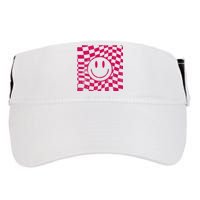 Pink Smile Checkered Retro Adult Drive Performance Visor