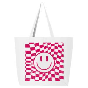 Pink Smile Checkered Retro 25L Jumbo Tote