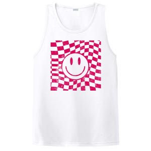 Pink Smile Checkered Retro PosiCharge Competitor Tank