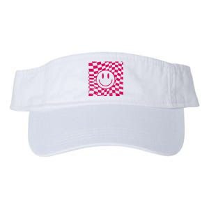 Pink Smile Checkered Retro Valucap Bio-Washed Visor