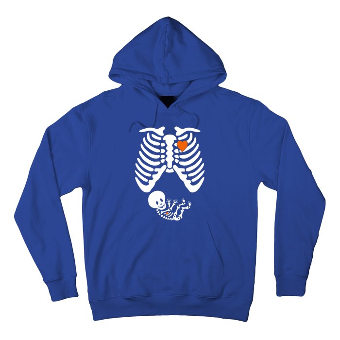 Pregnant Skeleton Costume Halloween Pregnancy Gift Hoodie