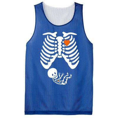 Pregnant Skeleton Costume Halloween Pregnancy Gift Mesh Reversible Basketball Jersey Tank