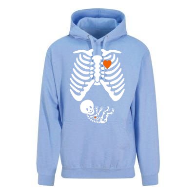 Pregnant Skeleton Costume Halloween Pregnancy Gift Unisex Surf Hoodie