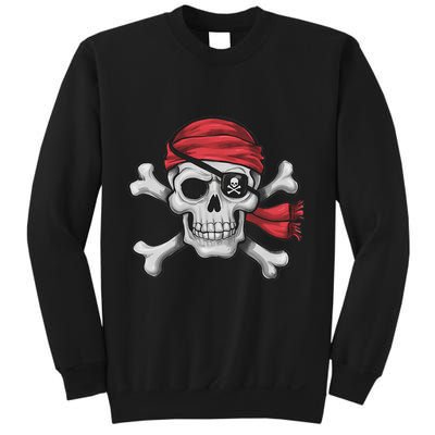 Pirate Skull Crossbones Halloween Costume Boy Sweatshirt