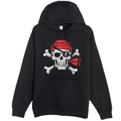Pirate Skull Crossbones Halloween Costume Boy Premium Pullover Hoodie