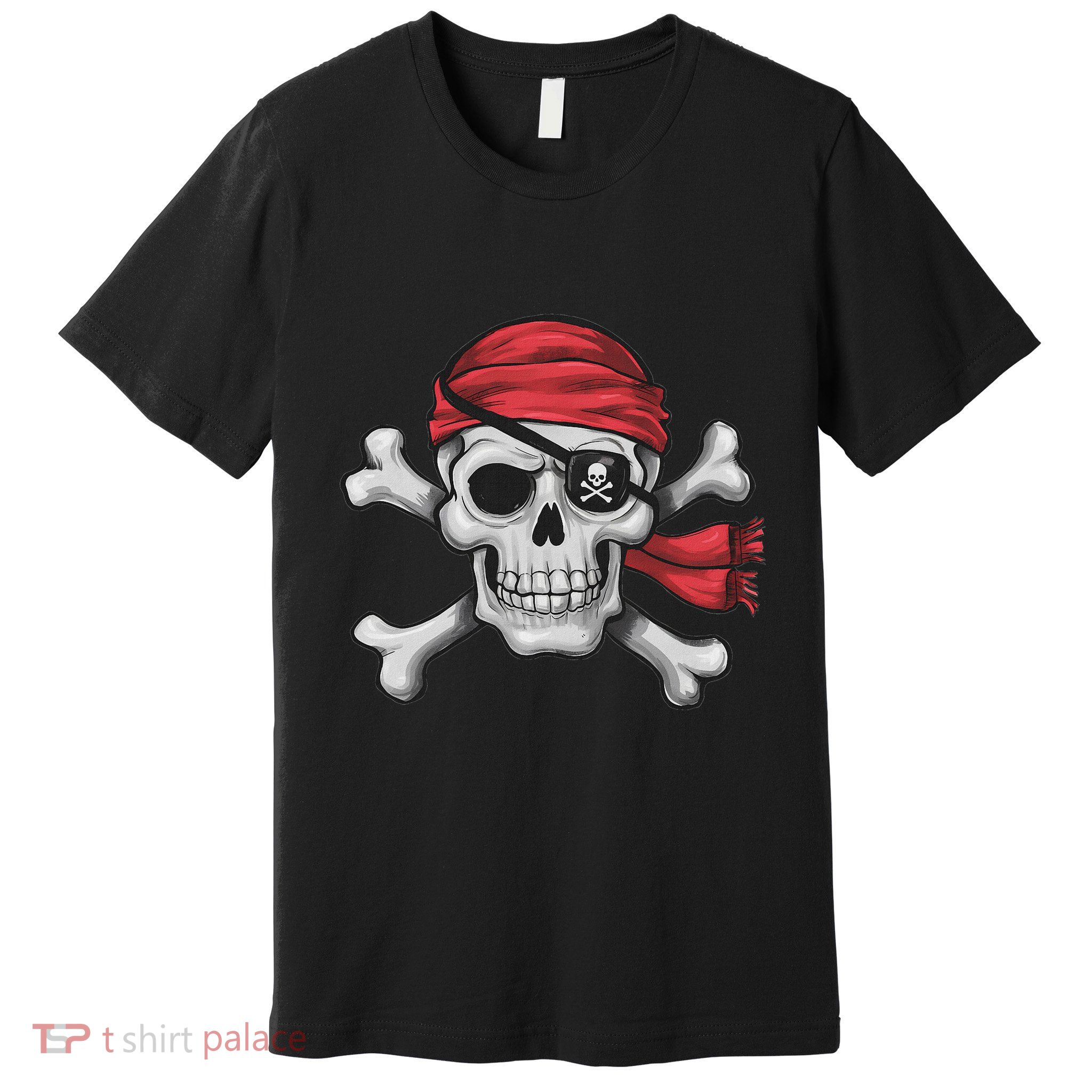 Pirate Skull Crossbones Halloween Costume Boy Premium T-Shirt