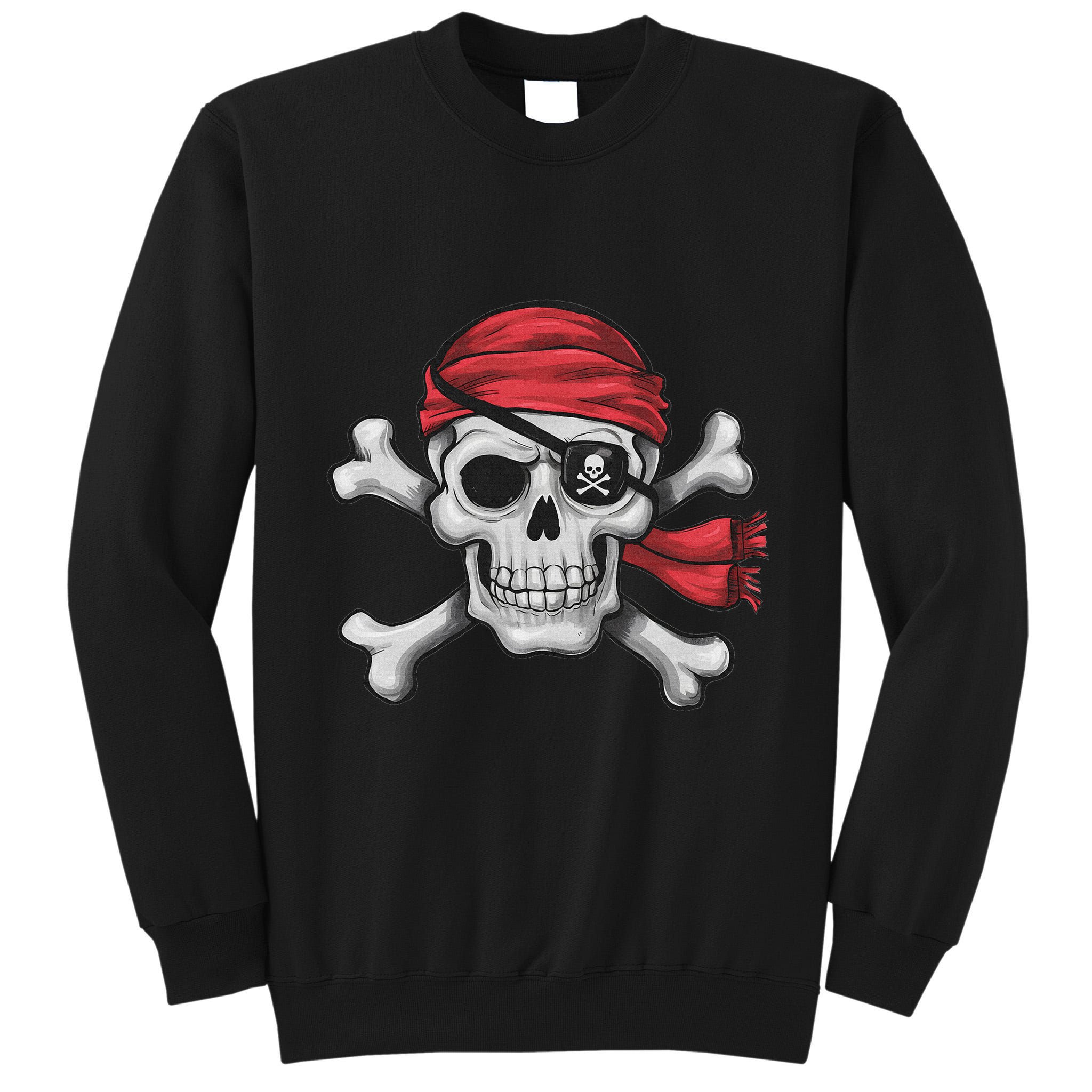 Pirate Skull Crossbones Halloween Costume Boy Tall Sweatshirt
