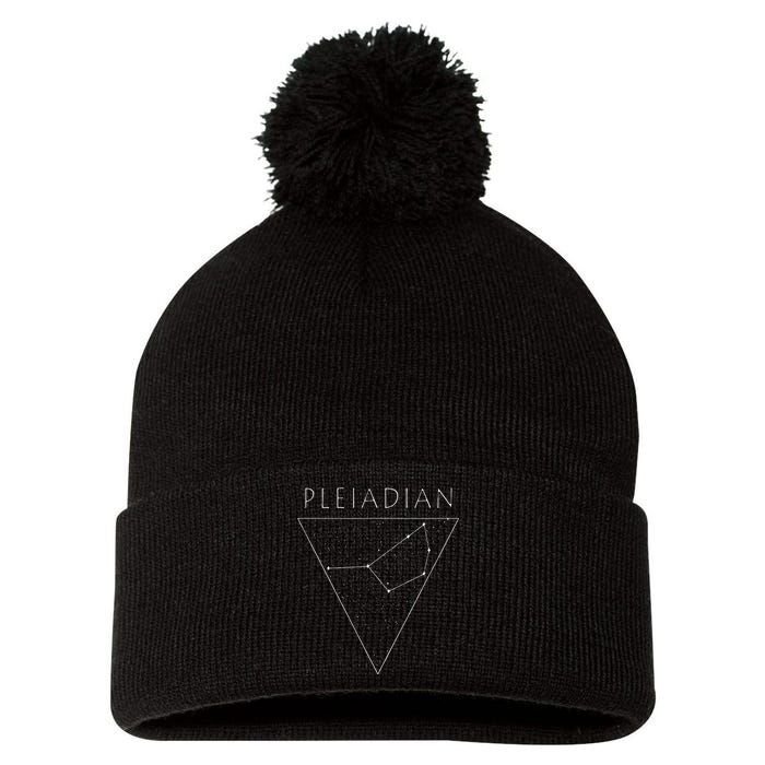 Pleiadian Star Constellation Starseed Pom Pom 12in Knit Beanie