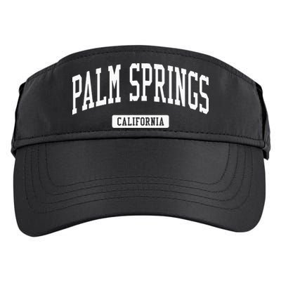 Palm Springs California Ca Vintage Athletic Sports Design Adult Drive Performance Visor