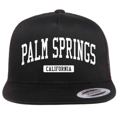 Palm Springs California Ca Vintage Athletic Sports Design Flatbill Hat