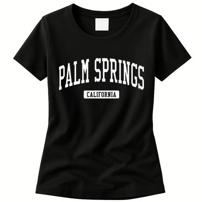Palm Springs California Ca Vintage Athletic Sports Design Womens T-Shirt