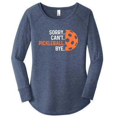 Pickleballers Sorry Cant Pickleball Bye Pickleball Player Gift For Sport Fan Women's Perfect Tri Tunic Long Sleeve Shirt