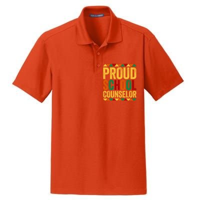 Proud School Counselor Gift Historical Black Gift Dry Zone Grid Polo