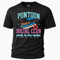 Pontoon Social Club Party In Slow Motion Pontoon Boat Cooling Performance Crew T-Shirt