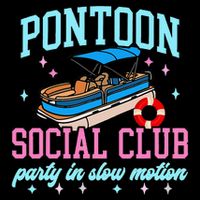 Pontoon Social Club Party In Slow Motion Pontoon Boat Cooling Performance Crew T-Shirt