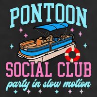 Pontoon Social Club Party In Slow Motion Pontoon Boat Adult Drive Performance Visor