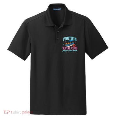 Pontoon Social Club Party In Slow Motion Pontoon Boat Dry Zone Grid Polo