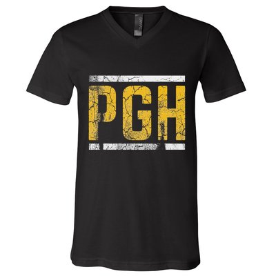 Pittsburgh Steel City Pennsylvania 412 Home V-Neck T-Shirt