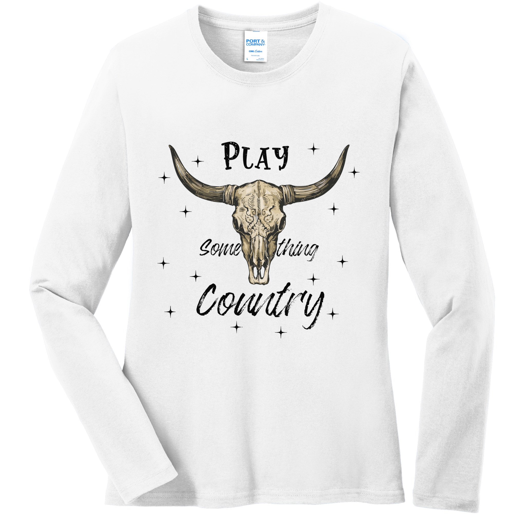 Play Something Country Ladies Long Sleeve Shirt
