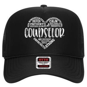 Proud School Counselor Student Counseling Profession High Crown Mesh Back Trucker Hat