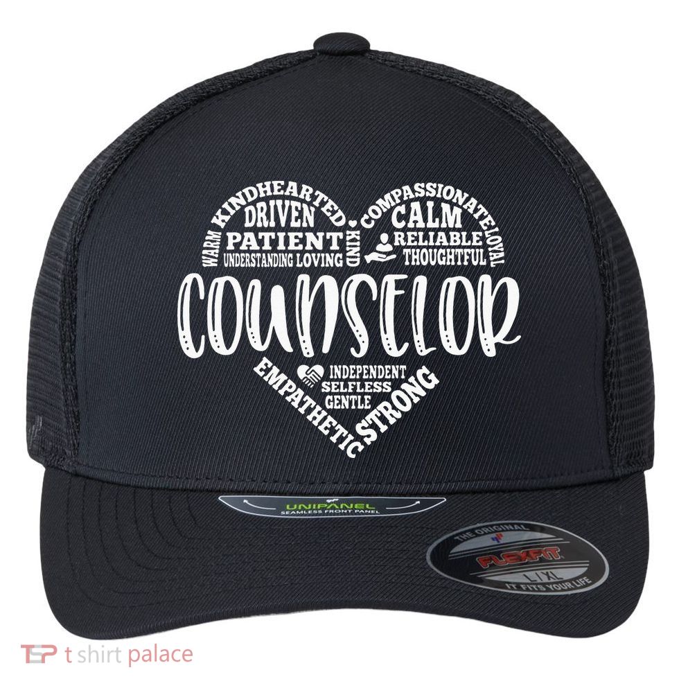 Proud School Counselor Student Counseling Profession Flexfit Unipanel Trucker Cap