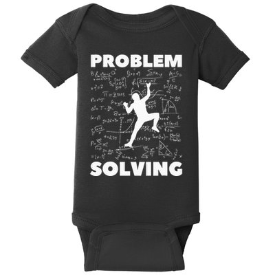 Problem Solving Climber Gift Rock Climbing Bouldering Pun Baby Bodysuit