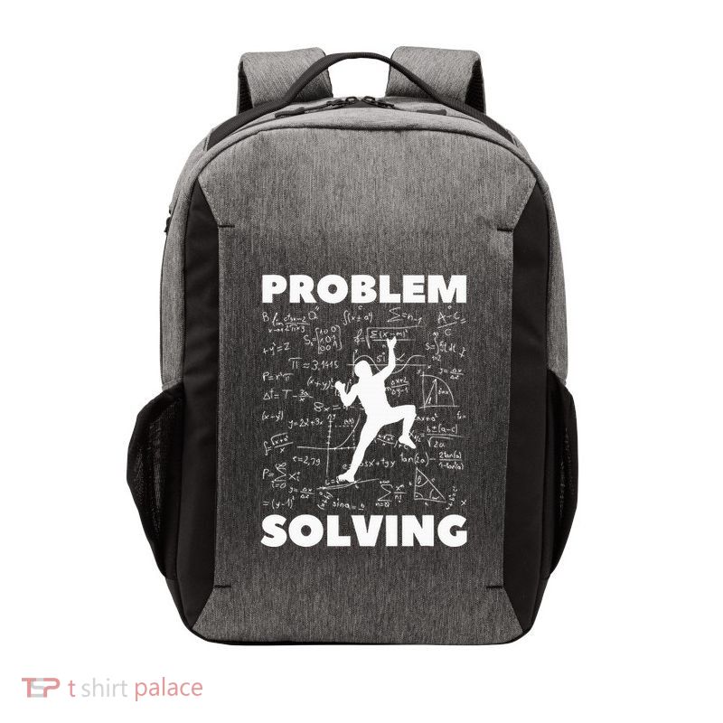 Problem Solving Climber Gift Rock Climbing Bouldering Pun Vector Backpack
