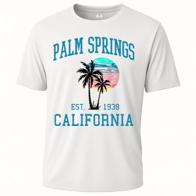 Palm Springs California Beach Vintage Palm Trees Summer Performance Shirt