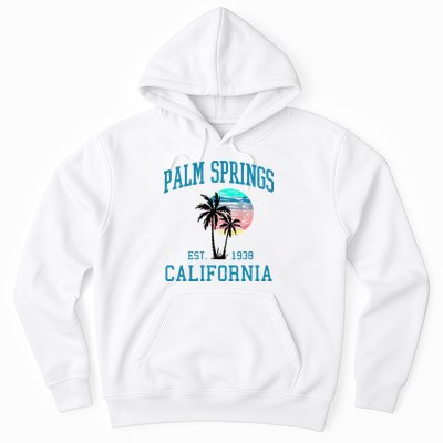 Palm Springs California Beach Vintage Palm Trees Summer Hoodie