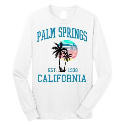 Palm Springs California Beach Vintage Palm Trees Summer Long Sleeve Shirt