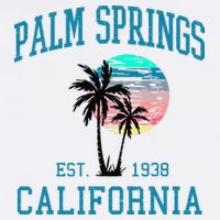 Palm Springs California Beach Vintage Palm Trees Summer Tall T-Shirt