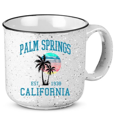 Palm Springs California Beach Vintage Palm Trees Summer 15oz Campfire Ceramic Mug