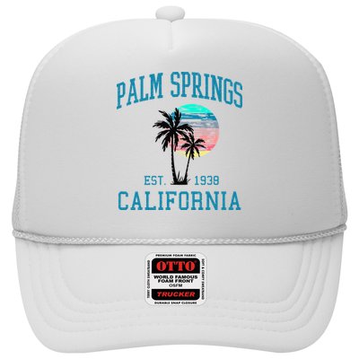 Palm Springs California Beach Vintage Palm Trees Summer Trucker Hat