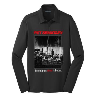 Pet Semetary Cat Poster Silk Touch Performance Long Sleeve Polo