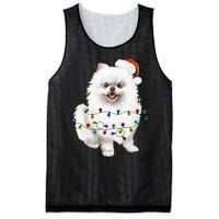 Pomeranian Santa Christmas Tree Lights Xmas Dog Lover Mesh Reversible Basketball Jersey Tank