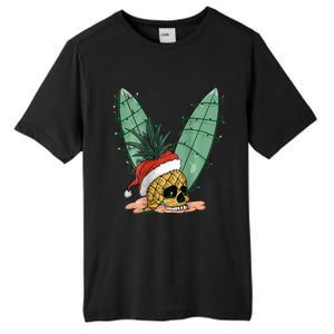 Pineapple Skull Christmas in July Santa Hat for Surfers Tall Fusion ChromaSoft Performance T-Shirt