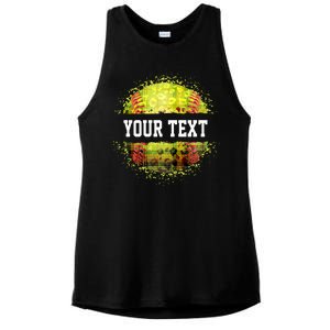 Personalized Softball Custom Name Family School Team Ladies PosiCharge Tri-Blend Wicking Tank