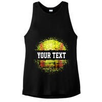 Personalized Softball Custom Name Family School Team Ladies PosiCharge Tri-Blend Wicking Tank