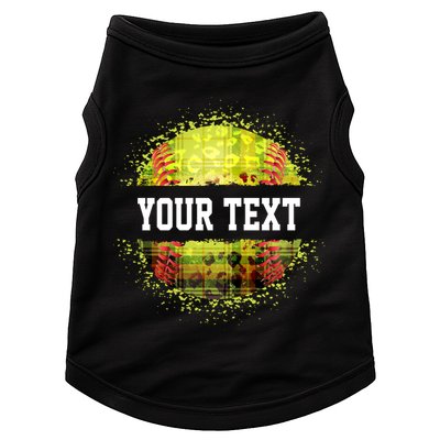 Personalized Softball Custom Name Family School Team Doggie Tank
