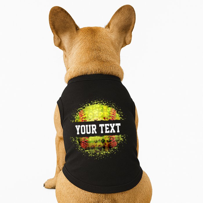 Personalized Softball Custom Name Family School Team Doggie Tank