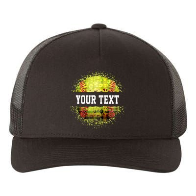 Personalized Softball Custom Name Family School Team Yupoong Adult 5-Panel Trucker Hat