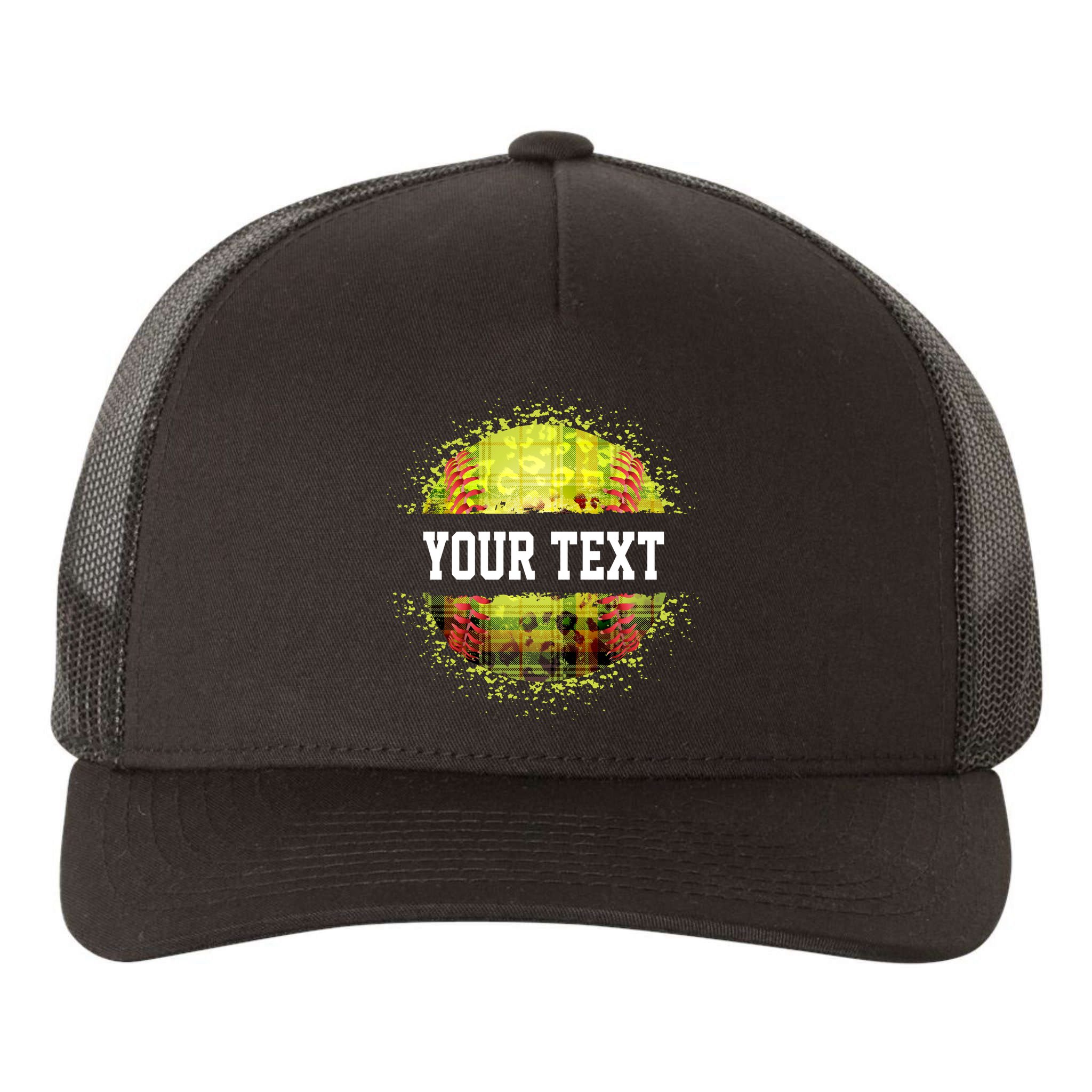 Personalized Softball Custom Name Family School Team Yupoong Adult 5-Panel Trucker Hat
