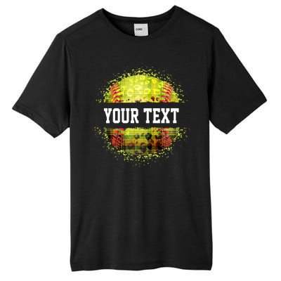 Personalized Softball Custom Name Family School Team Tall Fusion ChromaSoft Performance T-Shirt