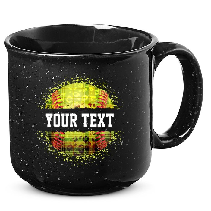 Personalized Softball Custom Name Family School Team 15oz Campfire Ceramic Mug