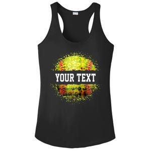 Personalized Softball Custom Name Family School Team Ladies PosiCharge Competitor Racerback Tank