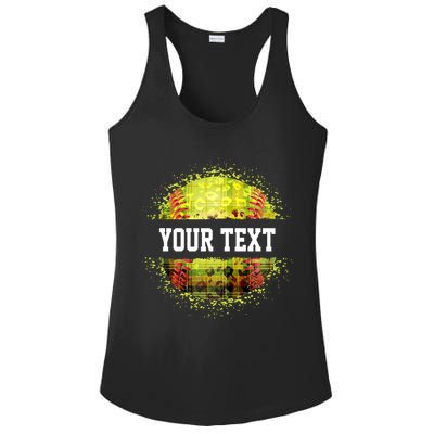 Personalized Softball Custom Name Family School Team Ladies PosiCharge Competitor Racerback Tank