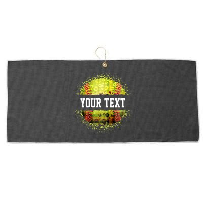 Personalized Softball Custom Name Family School Team Large Microfiber Waffle Golf Towel