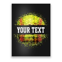 Personalized Softball Custom Name Family School Team Poster