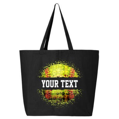 Personalized Softball Custom Name Family School Team 25L Jumbo Tote