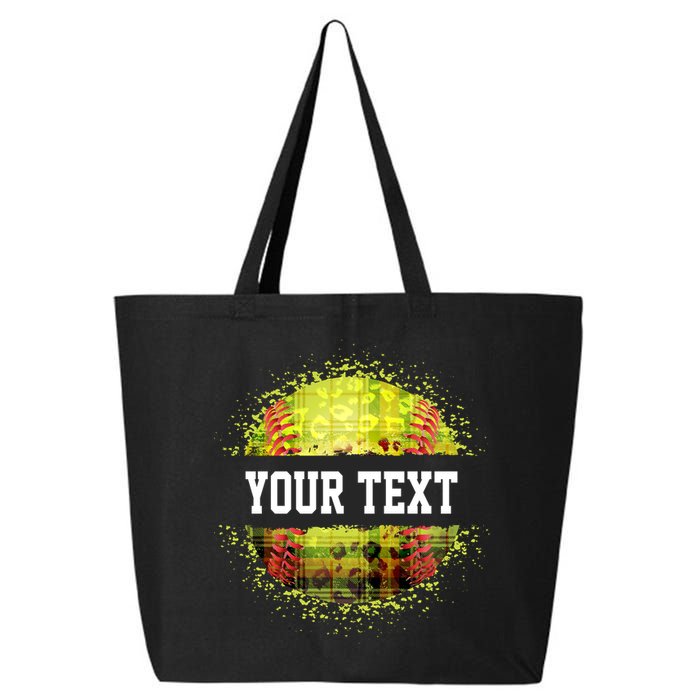 Personalized Softball Custom Name Family School Team 25L Jumbo Tote
